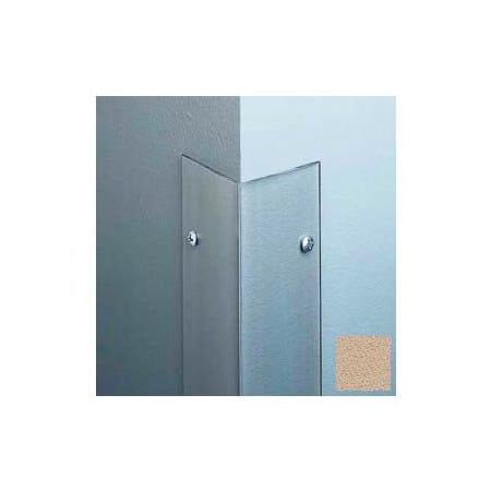 Pawling Polycarbonate Surface Mounted 90Deg Corner Guard, 3/4" Wing, 8'H., Tan, Un-Drilled CG-16-8-3